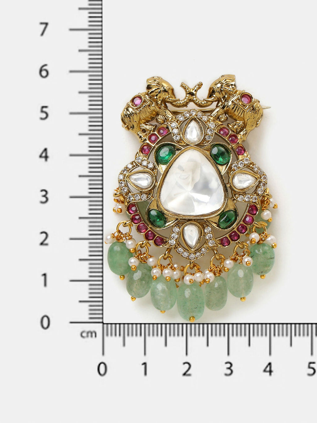 Ruby Raang Mint Emerald Brooch | Grocsy