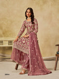Anaita Brown Heavy Net Suit With Embroidery Work | Grocsy