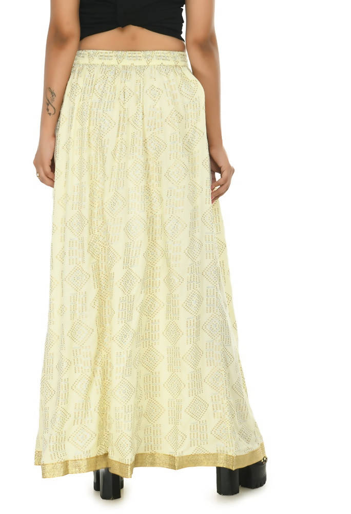 Mominos Fashion Moeza Cotton Off White Printed Lehenga (Lancha) | Grocsy