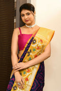 Joban Fashion Multicolor Saree Kataan Ikkat | Grocsy