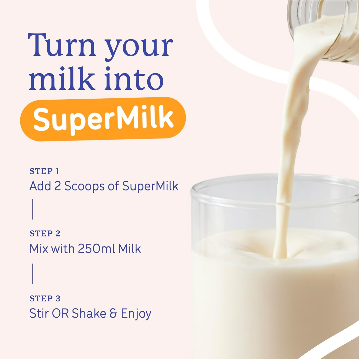 Gritzo SuperMilk Growth+ (Formerly Height+) Unsweetened Drink Mix (7-12y Boys), 10g Protein Powder (Creamy Vanilla) | Grocsy