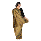 Exclusive Collection 100% Pure Cotton Dark Mustard Tant Saree With Hand Weaving Work | Grocsy