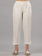 Juniper Woemen Natural Rayon Flex Solid Pants | Grocsy