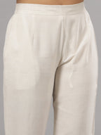 Juniper Woemen Natural Rayon Flex Solid Pants | Grocsy