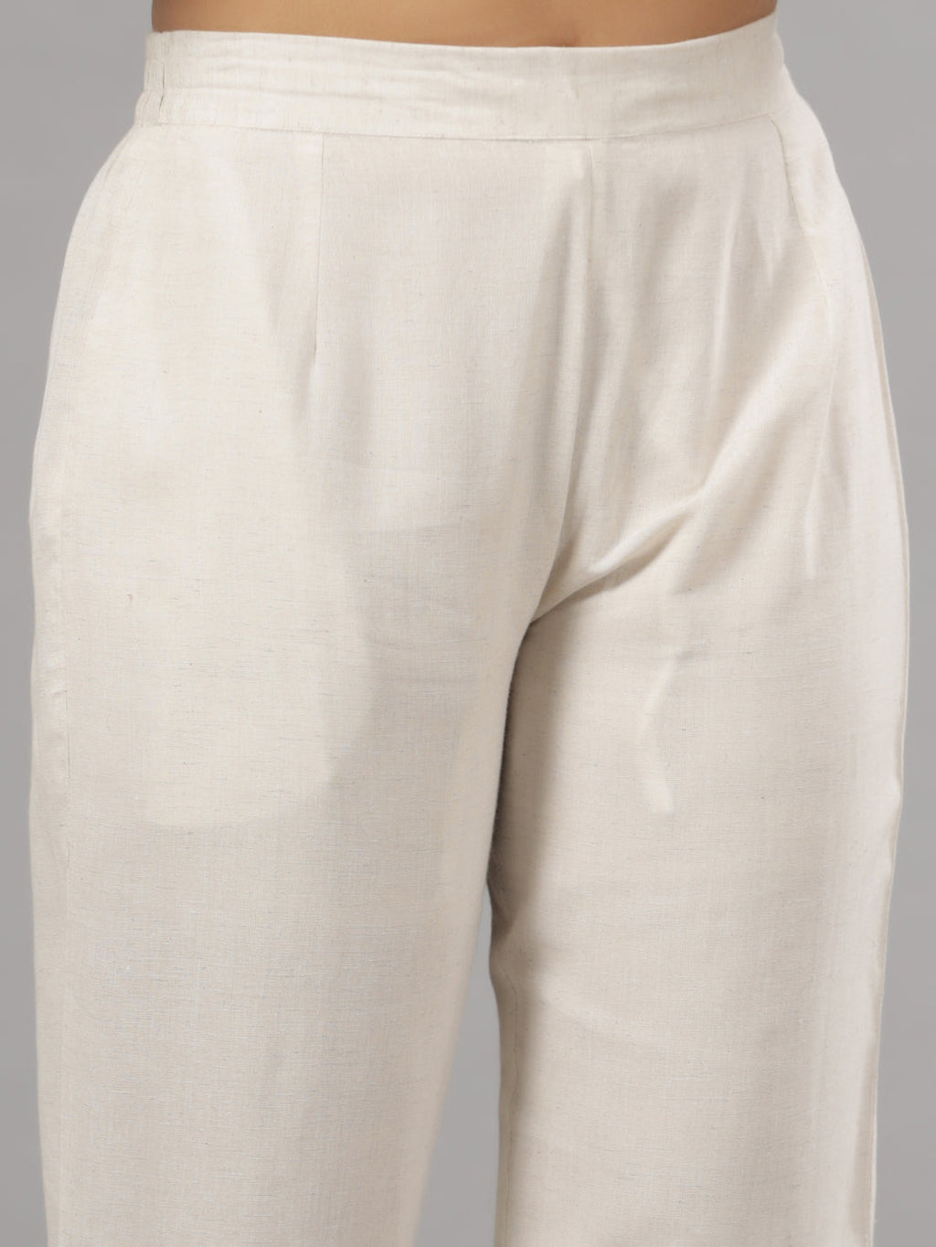 Juniper Women Natural Liva Rayon Solid Pants | Grocsy
