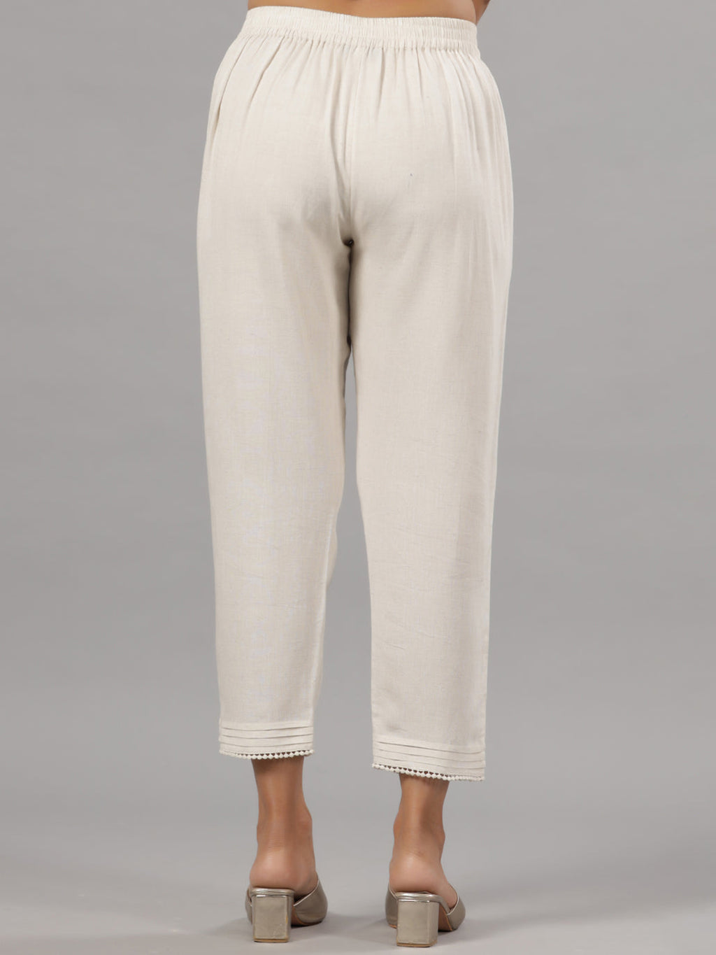 Juniper Women Natural Liva Rayon Solid Pants | Grocsy