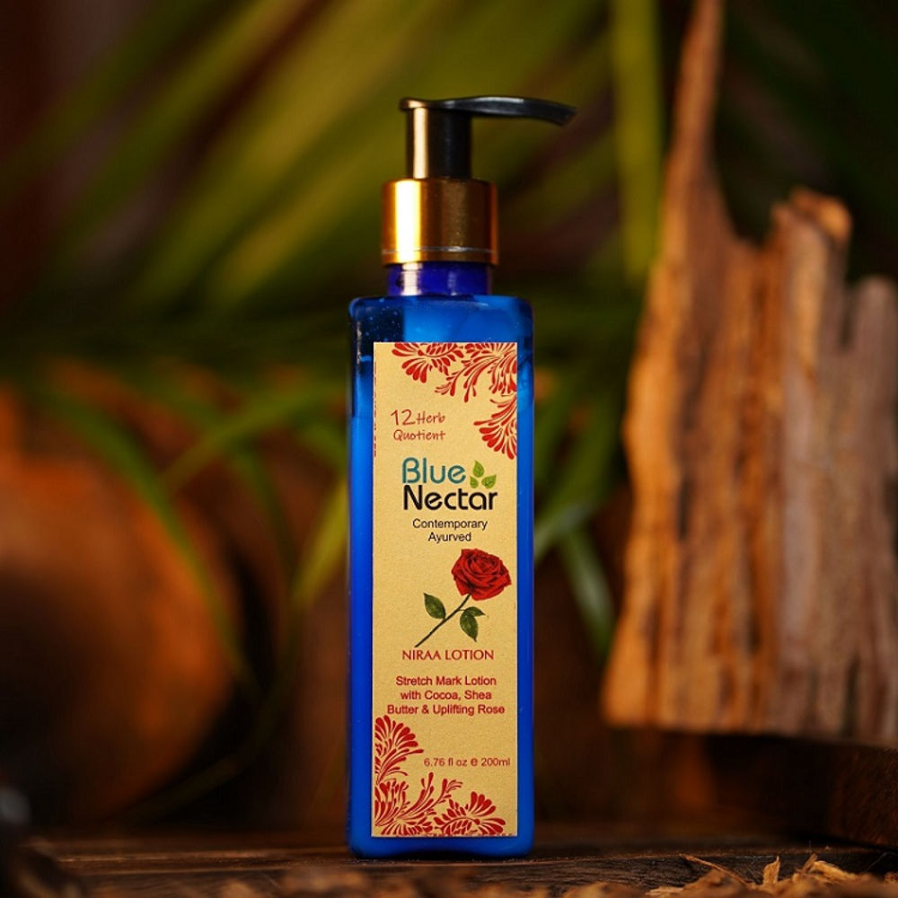 Blue Nectar Niraa Stretch Mark Lotion with Cocoa Butter Shea Butter & Uplifting Rose | Grocsy