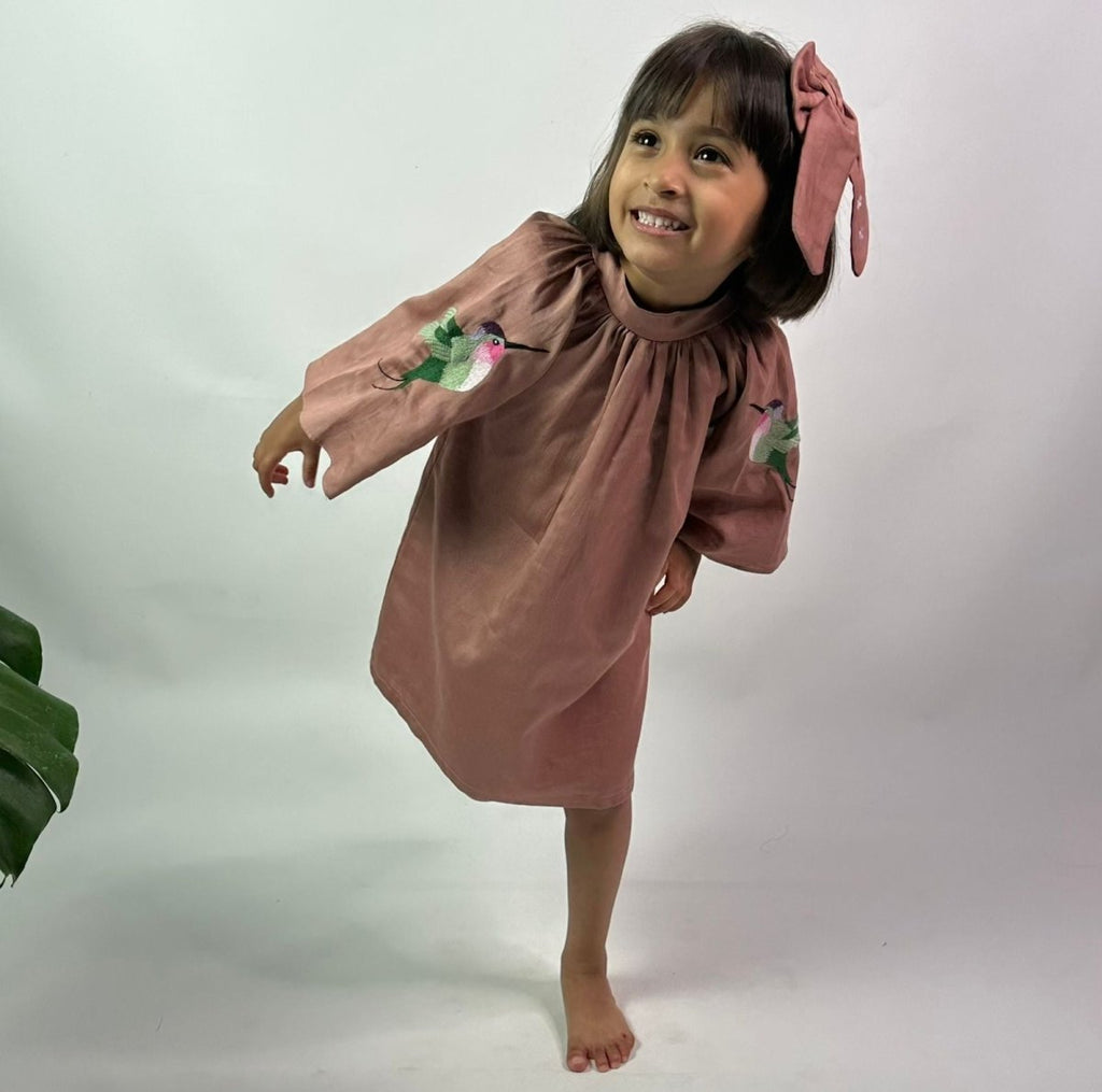 ArthLife Chestunt Brown Raglon Dress | Grocsy