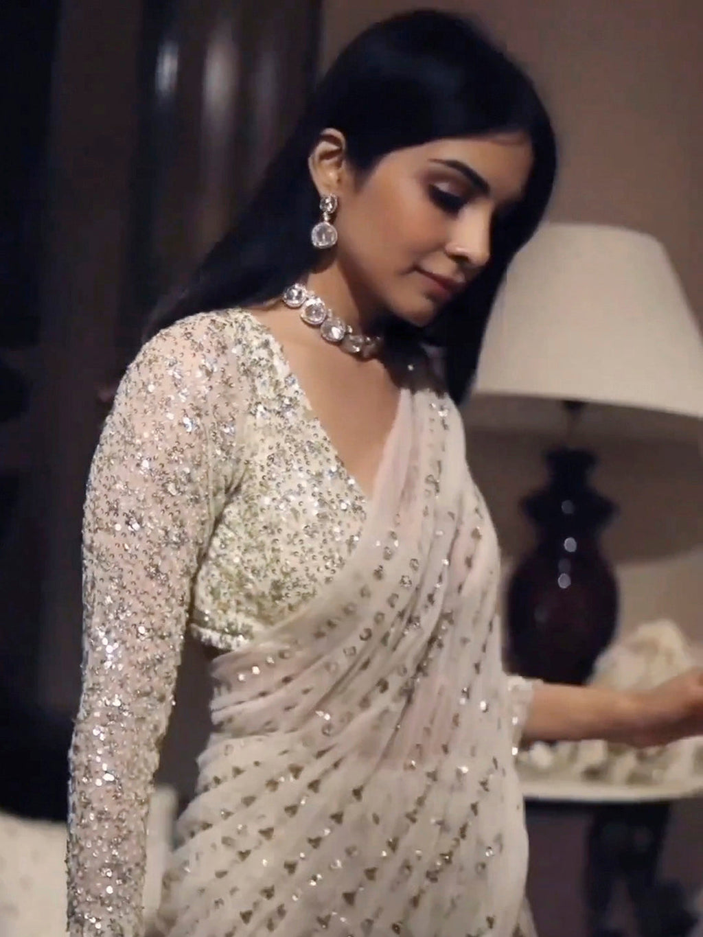 Sangria Georgette Ethnic Embellished Party Wear Saree | Grocsy