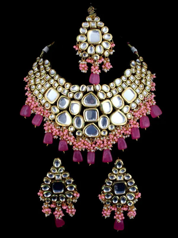 Tehzeeb Creations Kundan Bridal Set for Women & Girls | Grocsy