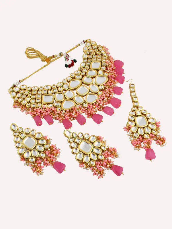 Tehzeeb Creations Kundan Bridal Set for Women & Girls | Grocsy