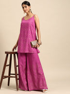 All About You Foil Printed Regular Kurta with Palazzos | Grocsy