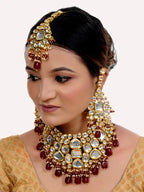 Tehzeeb Creations Kundan Bridal Set for Women & Girls | Grocsy
