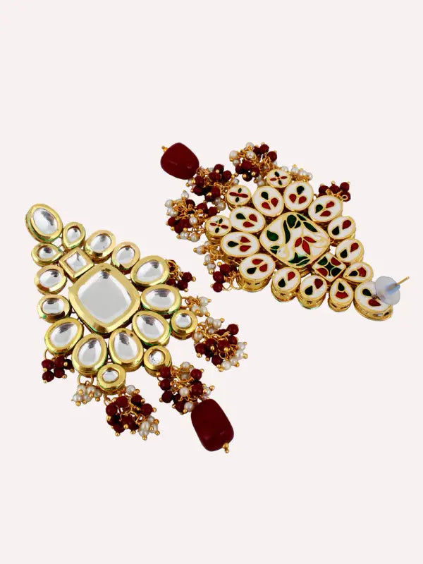Tehzeeb Creations Kundan Bridal Set for Women & Girls | Grocsy