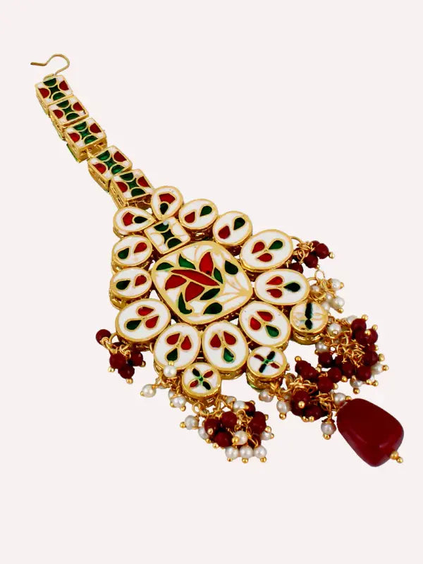 Tehzeeb Creations Kundan Bridal Set for Women & Girls | Grocsy