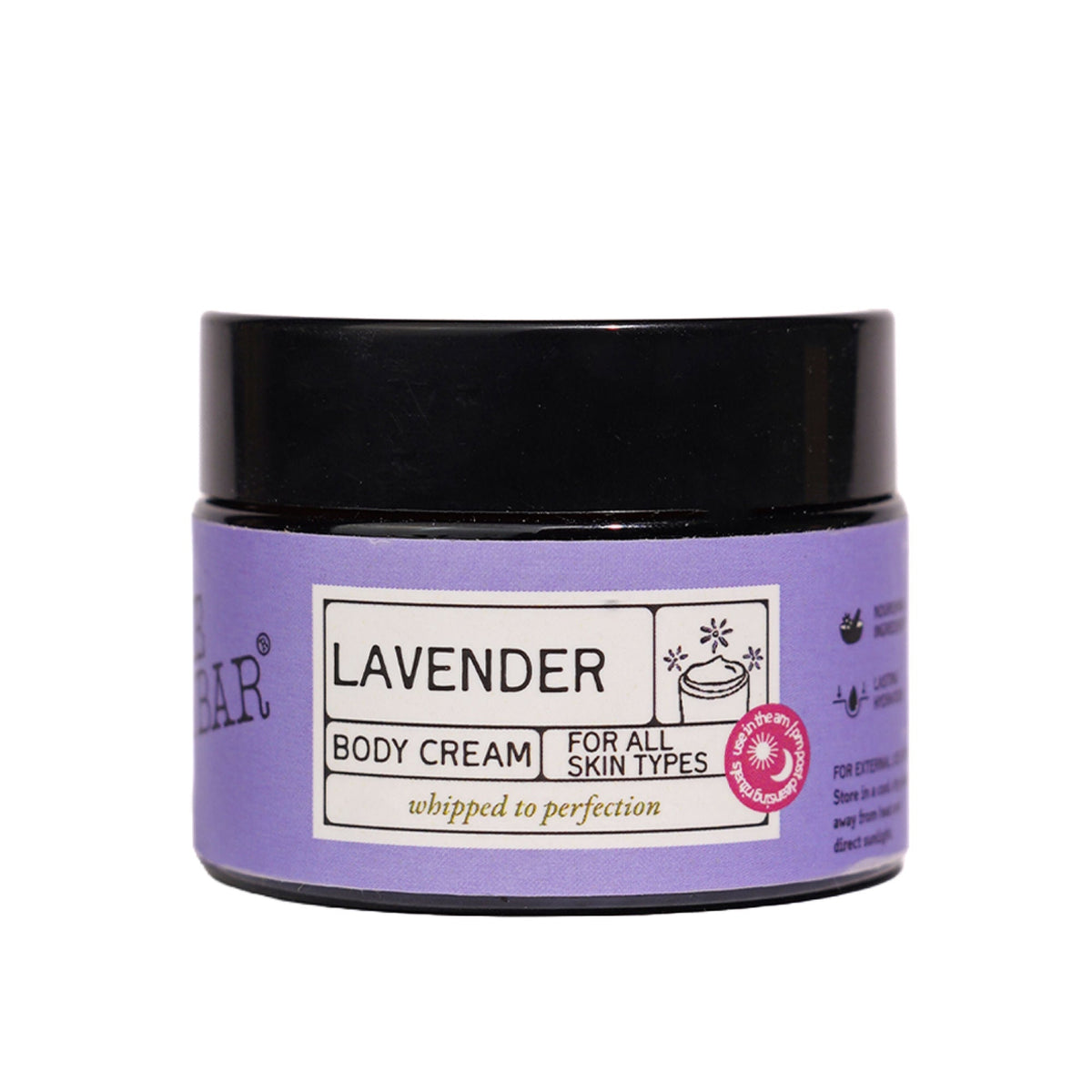 The Bare Bar Lavender Body Cream Floral Sweet Scent With Sandalwood & Lavender | Grocsy