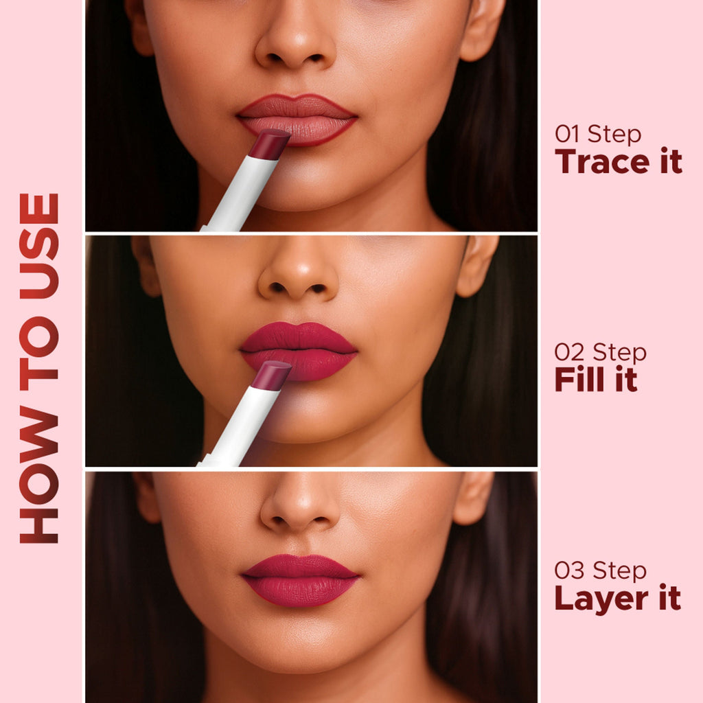 Hilary Rhoda Matte Lipstick Pack Of 3 - Red-Volution Trio 01 | Grocsy