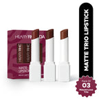 Hilary Rhoda Matte Lipstick Pack Of 3 - Mauve-Lous Trio 03 | Grocsy