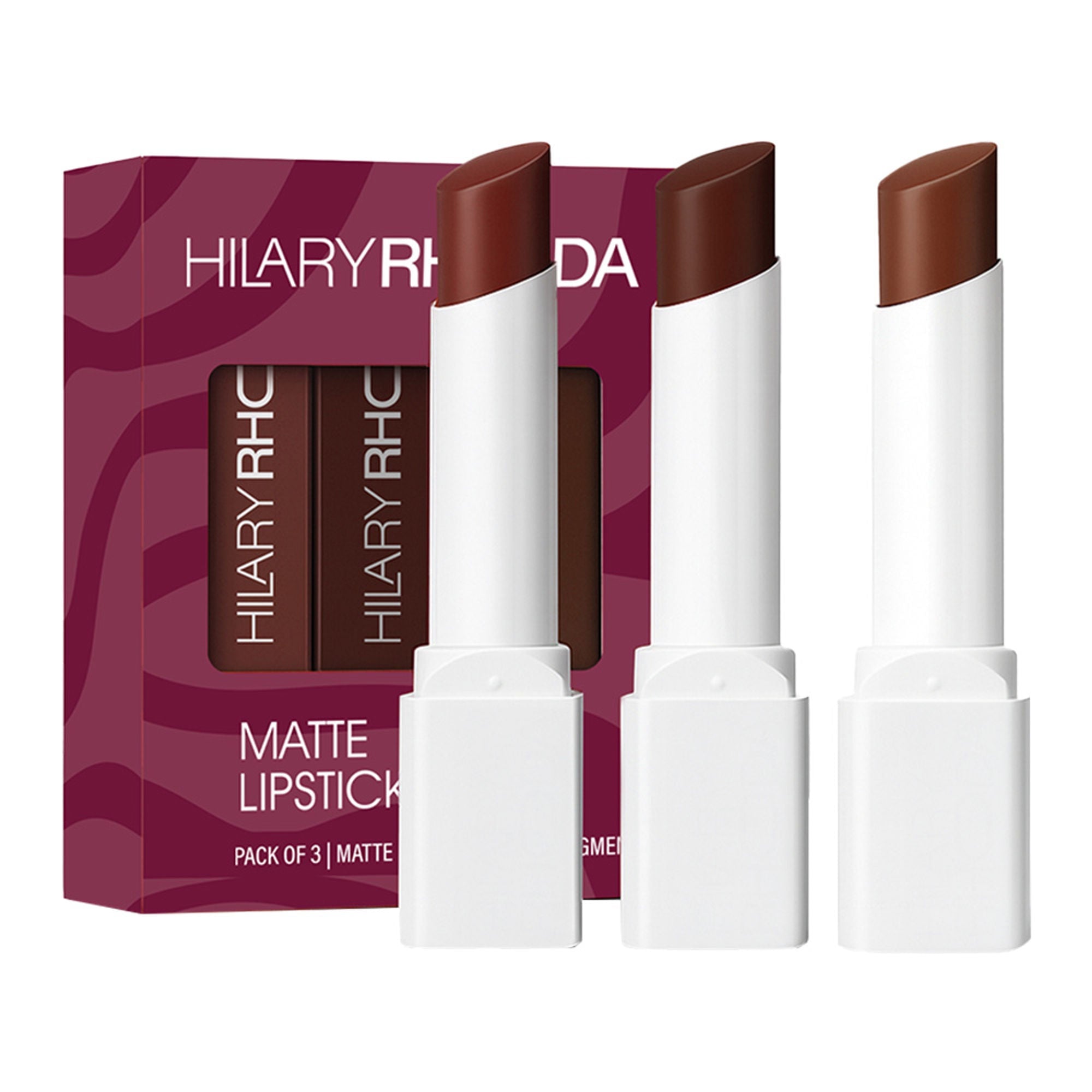 Hilary Rhoda Matte Lipstick Pack Of 3 - Mauve-Lous Trio 03 | Grocsy