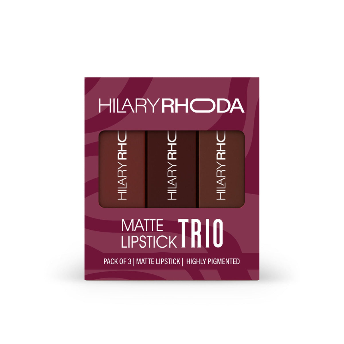 Hilary Rhoda Matte Lipstick Pack Of 3 - Mauve-Lous Trio 03 | Grocsy