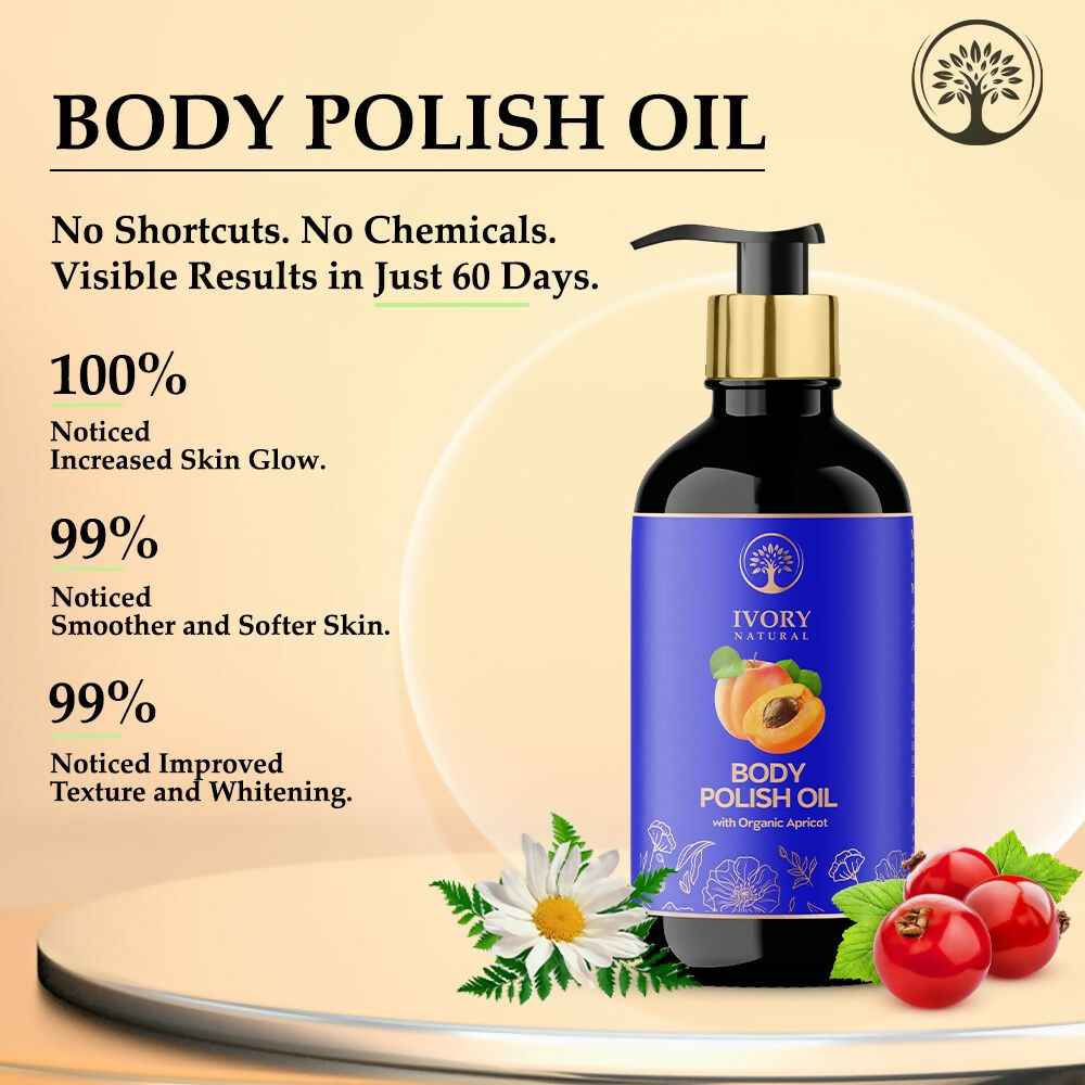 Ivory Natural Body Polish Oil For Exfoliate, Hydrate, & Renew For Radiant Results | Grocsy