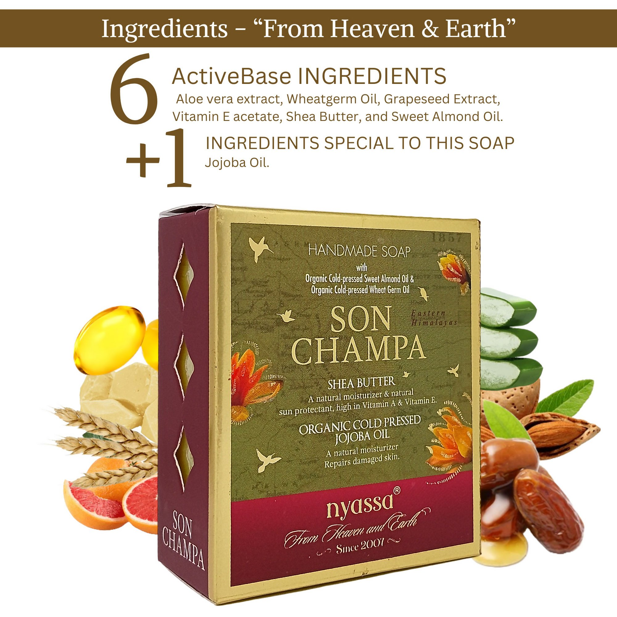 Nyassa Son Champa Handmade Soap | Grocsy
