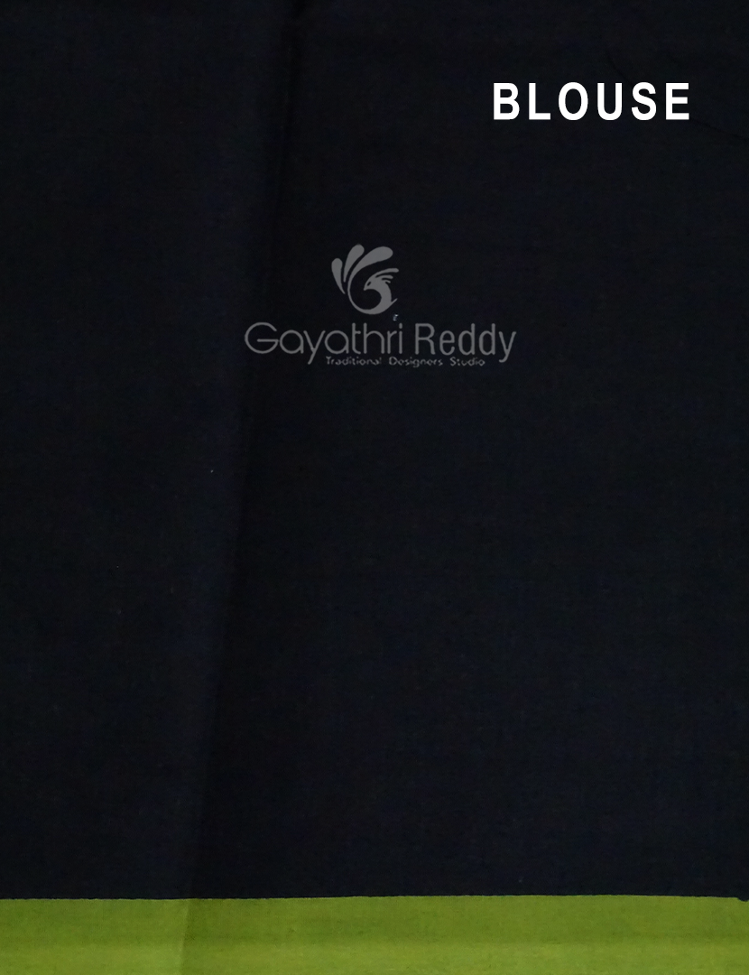 Shades of Mehndi Green And Black With Pichwai Print Munga Cotton Saree By Gayathri Reddy Designer Studio | Grocsy