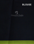 Shades of Mehndi Green And Black With Pichwai Print Munga Cotton Saree By Gayathri Reddy Designer Studio | Grocsy