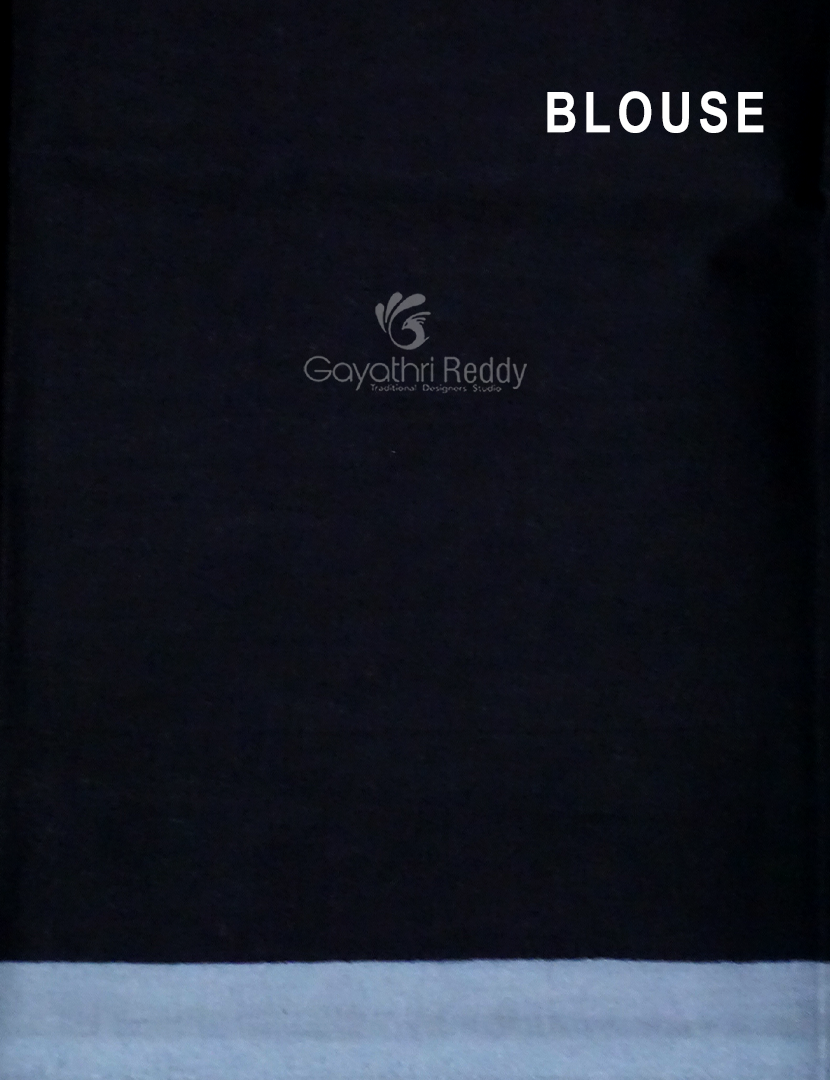 White And Grey Colour Block Print Pure Kota Cotton Saree By Gayathri Reddy Designer Studio | Grocsy