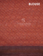 Shades of Orange Colour Shibori Print Semi Chanderi Saree By Gayathri Reddy Designer Studio | Grocsy