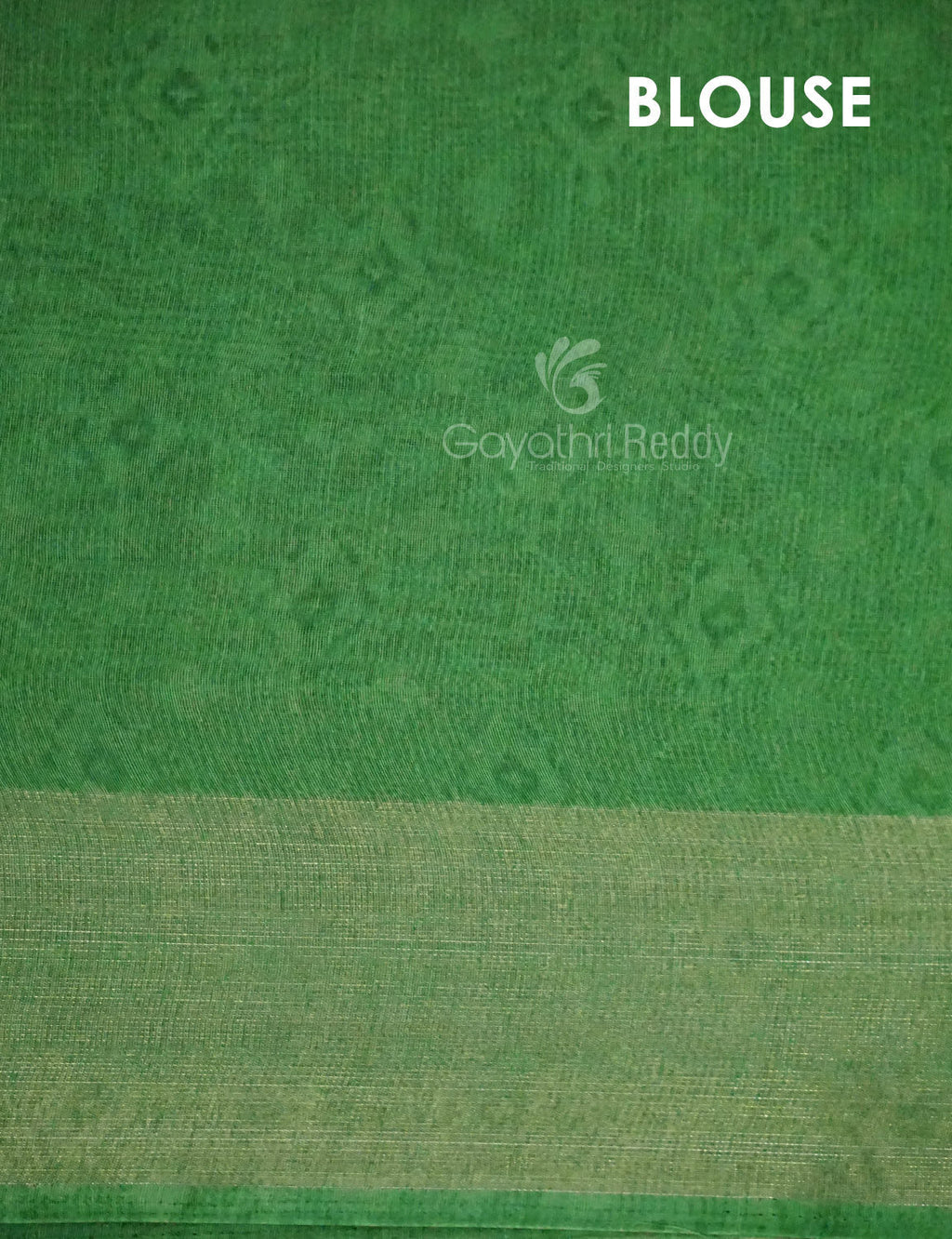 Shades of Light Apple Green And Parrot Green Colour Blouse Ikat Design Semi Chanderi Saree By Gayathri Reddy Designer Studio | Grocsy