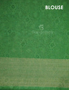 Shades of Light Apple Green And Parrot Green Colour Blouse Ikat Design Semi Chanderi Saree By Gayathri Reddy Designer Studio | Grocsy