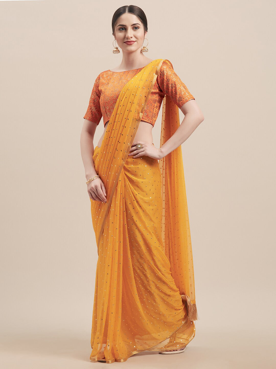 Tikhi Imli Embellished Mukaish Saree | Grocsy