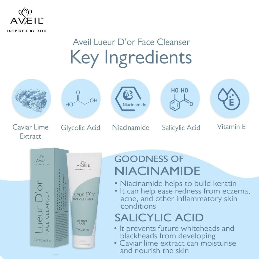Aveil Lueur D'or Face Cleanser For Youthful & Smooth Skin | Grocsy