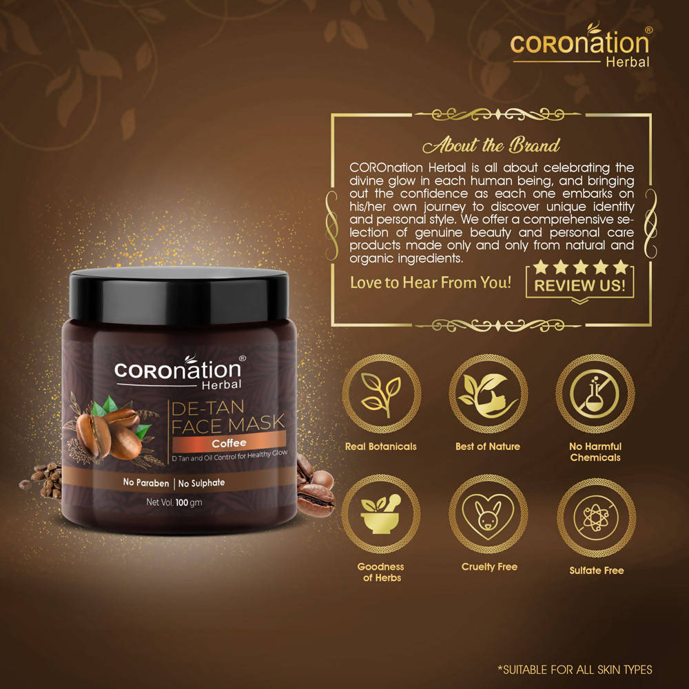 Coronation Herbal Coffee De-Tan Face Mask | Grocsy