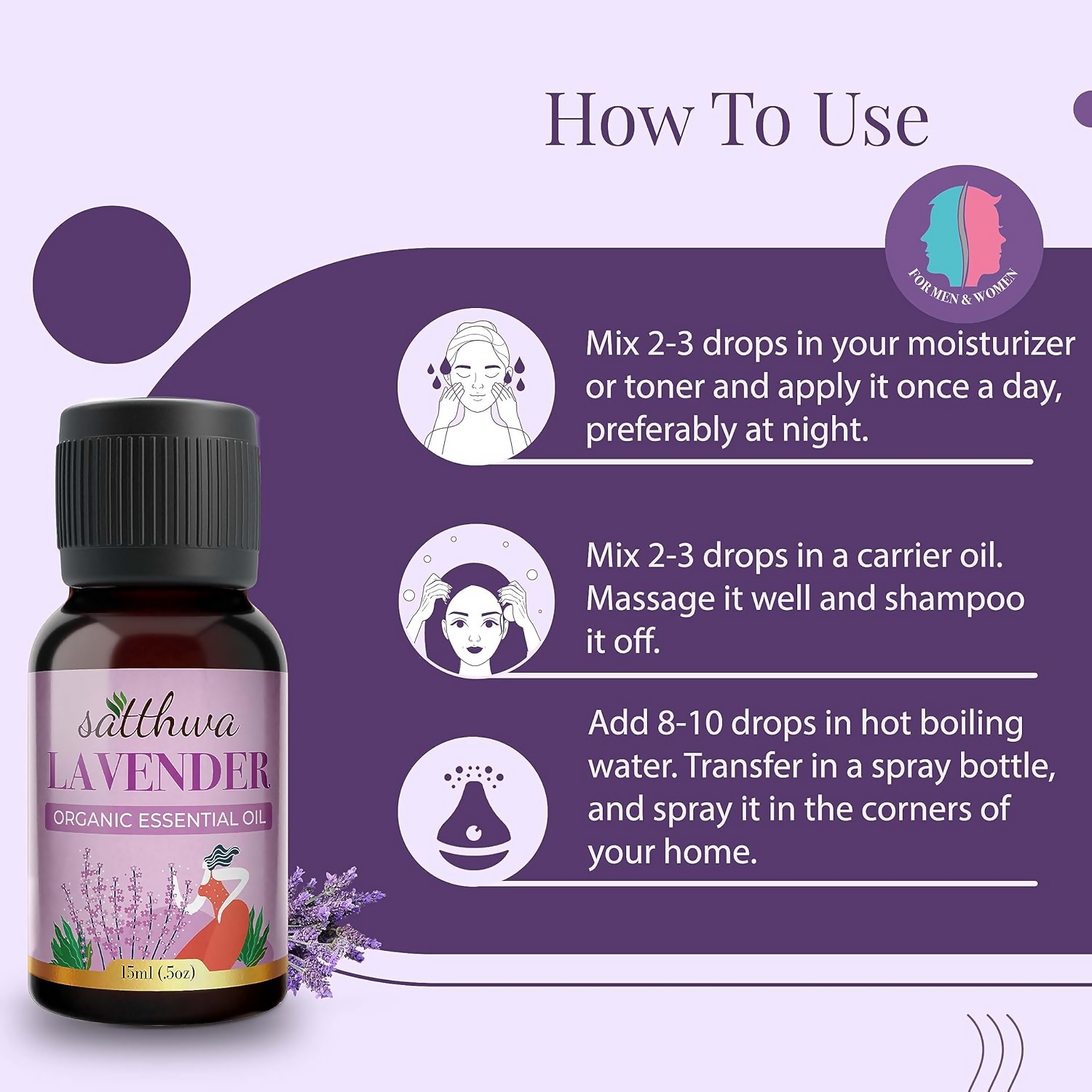 Satthwa Organic Lavender Essential Oil | Grocsy