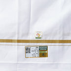 Ramraj Cotton Mens Wedding Set White Regular Dhoti, Shirt & Towel | Grocsy