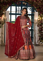 Women's Wedding Traditional Multi Dull Satin Lehenga Choli - Kaushlya | Grocsy