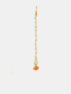 Ruby Raang Mannat Set Of 2 - Orange Embedded Maang Tikka And Earrings | Grocsy