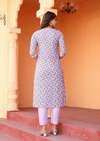 Alvano Printed Straight Kurti with Pant and Dupatta Set for Womens's and Girls Rayon | Grocsy