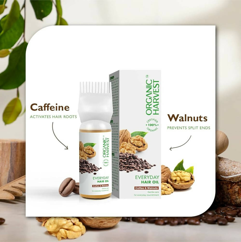 Organic Harvest Organic Hair Strengthening Hair Oil Hair Re-Growth With Coffee Bean Oil | Grocsy