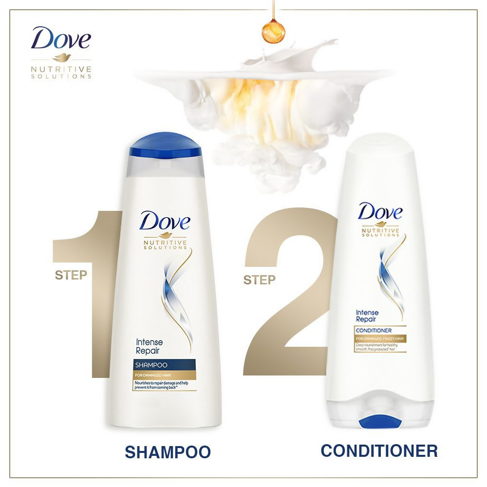 Dove Intense Repair Shampoo + Damage Solutions Intense Repair Conditioner | Grocsy