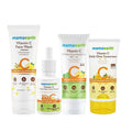 Mamaearth CSMS (Cleanser, Serum, Moisturizer, Sunscreen) Vitamin C Daily Glow Combo | Grocsy