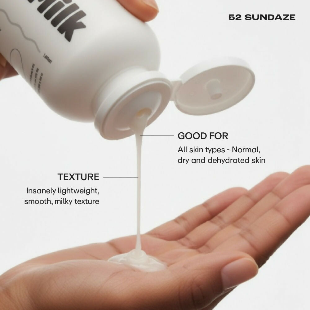 52 Sundaze SPF50 Body Glazing Milk with Oat Milk & Ceramides | Grocsy