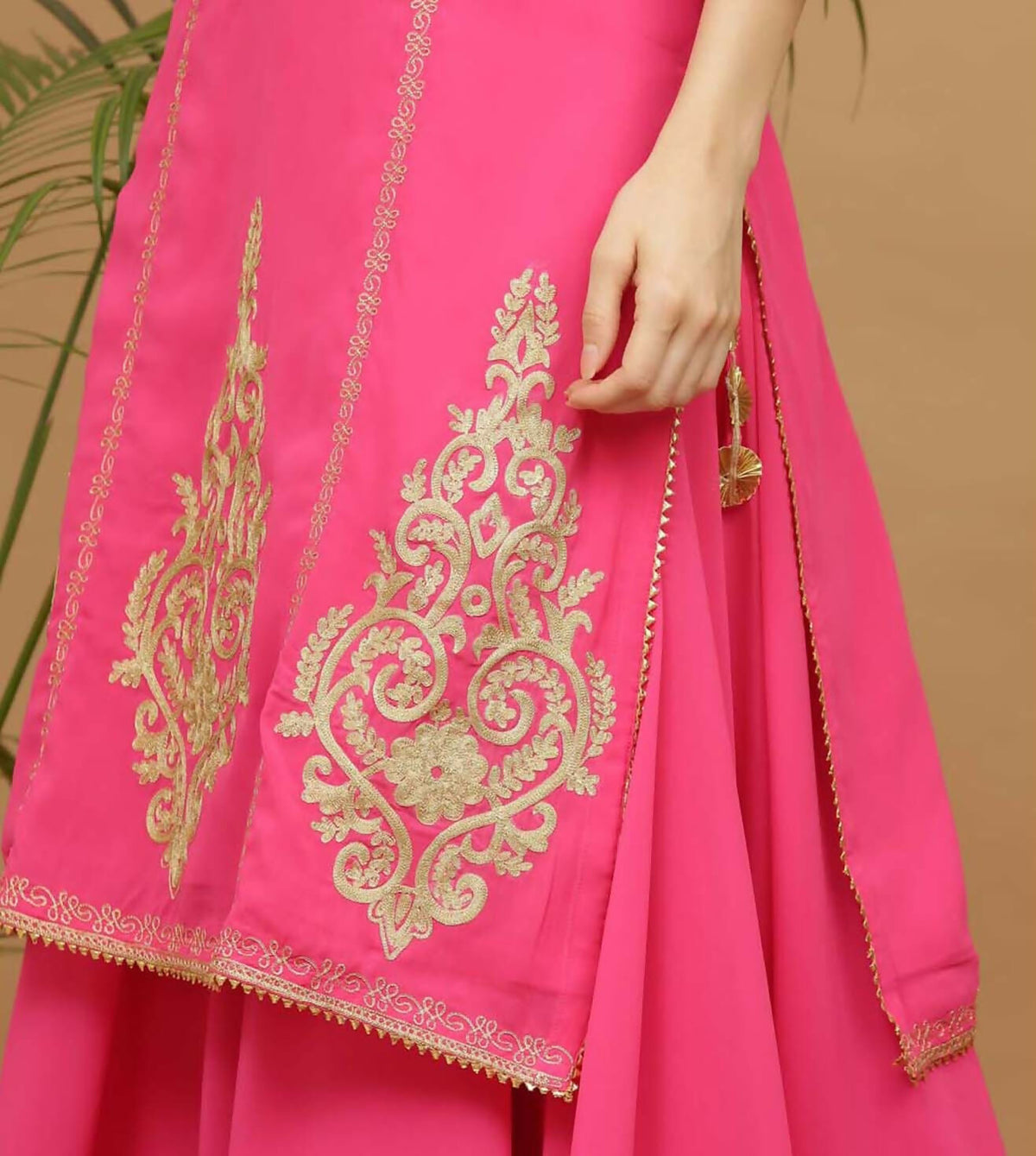 Joban Fashion Pink Georgette Lehenga Set | Grocsy