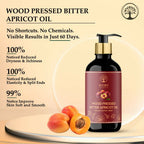 Ivory Natural Wood Pressed Bitter Apricot Oil Organic & Extra Virgin For Deep Moisturization, Gentle Hydration, And Youthful Glow | Grocsy