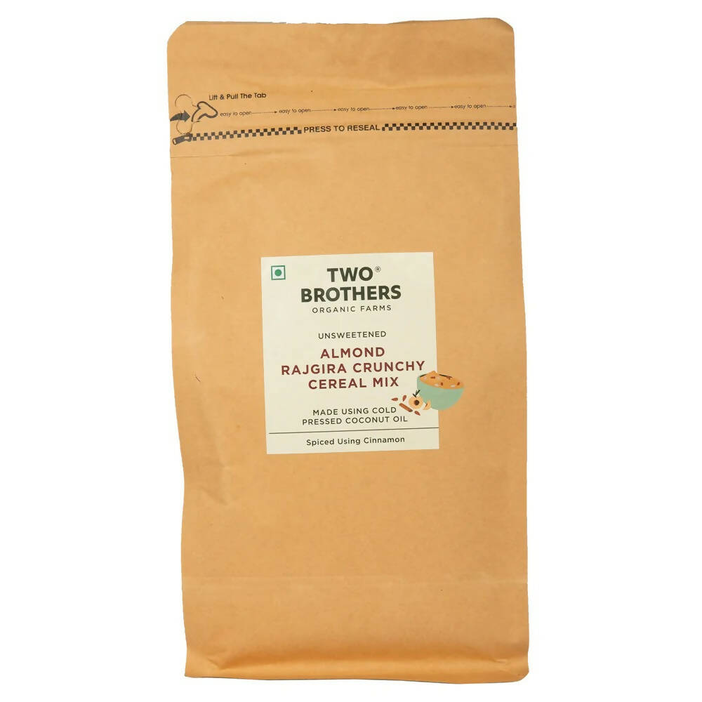 Two Brothers Organic Farms Almond Rajgira Crunchy Cereal Mix | Grocsy