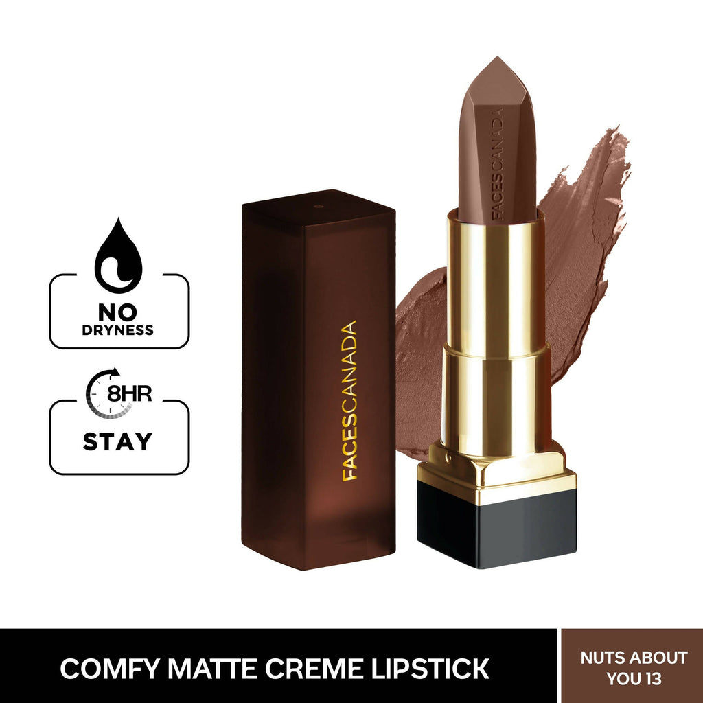Faces Canada Comfy Matte Creme Lipstick - Nuts About You 13 | Grocsy
