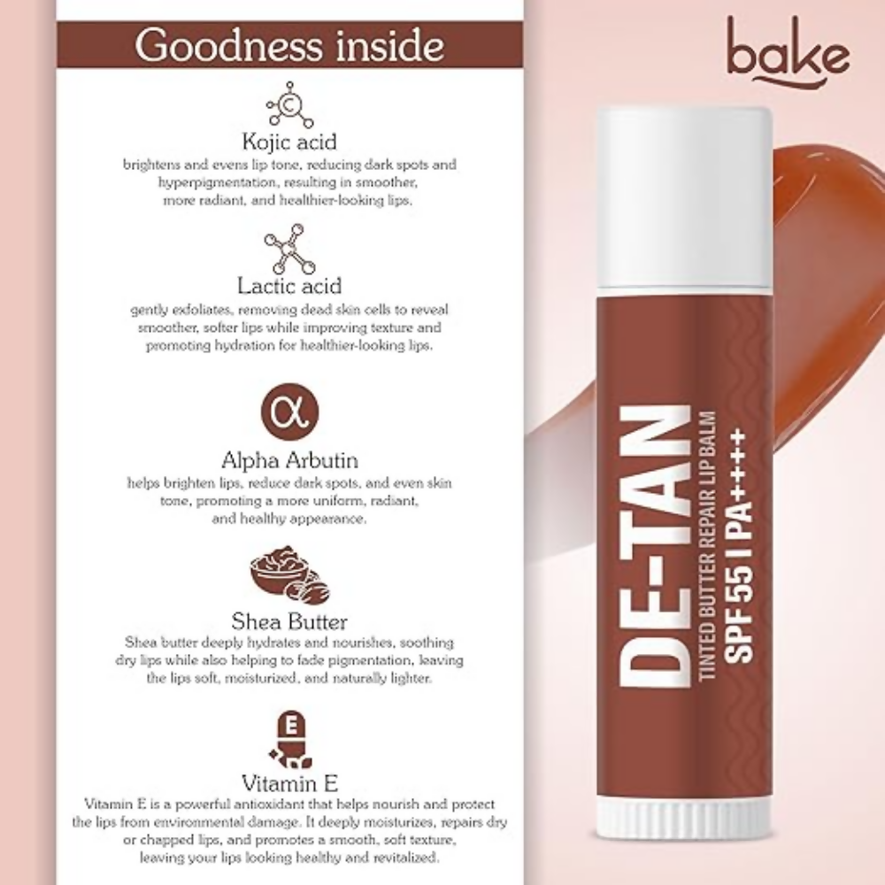 Bake De-Tan Tinted Butter Lip Balm SPF 55PA++++ | Grocsy