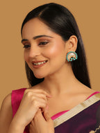 Nuyug Turquoise Crescent Earrings | Grocsy